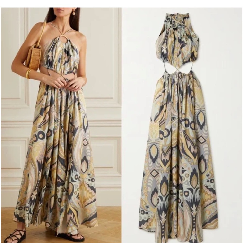 Elegant Multicolor Maxi Dress